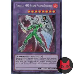Yugioh Elemental HERO Shining Phoenix Enforcer LCGX-EN139 Secret Rare NM - Image 3