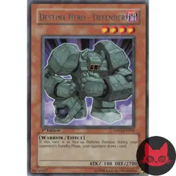 Yugioh Destiny HERO - Defender DP05-EN006 Rare 1st Edition NM - Image 3