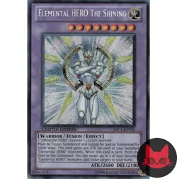 Yugioh Elemental HERO The Shining PRC1-ENV01 Secret Rare Limited Edition LP - Image 1