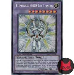Yugioh Elemental HERO The Shining PRC1-ENV01 Secret Rare Limited Edition LP - Image 3