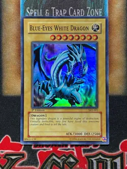 Yugioh Blue-Eyes White Dragon SKE-001 Super Rare 1st Ed HP - Image 1