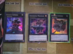 YUGIOH GAGAGAGA MAGICIAN LED6 + GAGAGA SAMURAI WSUP + GAGAGA COWBOY ABYR SUPER - Image 1