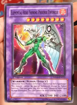 Elemental Hero Shining Phoenix Enforcer DP05-EN013 Super Rare 1st Ed Light play - Image 1