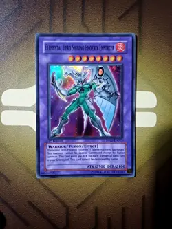 Elemental Hero Shining Phoenix Enforcer DP05-EN013 Super Rare 1st Ed Light play - Image 4
