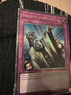 Yugioh Solemn Judgment Quarter Century Secret Rare -RA02 - Image 3