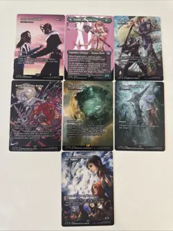 Magic The Gathering Final Fantasy Full Art Borderless Bundle X 7 Cards - Image 1