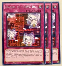 Yugioh! 3x Maliss C GWC-06 CRBR-EN023 Rare 1st Ed NM - Image 1