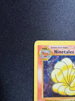 PokÃ©mon Ninetales TCG Base Set Holo Shadowless Rare Card 12/102 - Image 2
