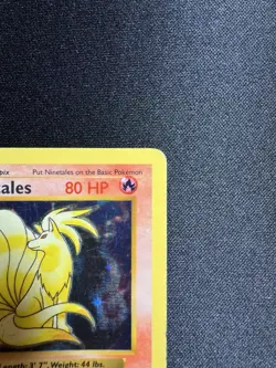 PokÃ©mon Ninetales TCG Base Set Holo Shadowless Rare Card 12/102 - Image 3