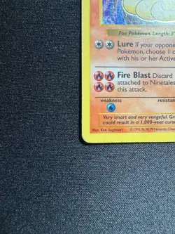 PokÃ©mon Ninetales TCG Base Set Holo Shadowless Rare Card 12/102 - Image 5