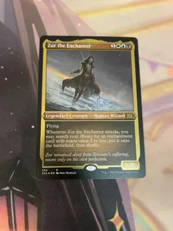 MTG - ZUR THE ENCHANTER - RARE - FOIL ETCHED - DOUBLE MASTERS - NM - Image 1