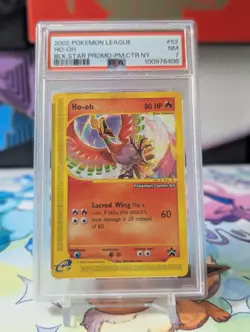 Ho-Oh #52 NO Pokemon Center LABEL NY Promo PSA 7 Vintage Card Eseries - Image 3