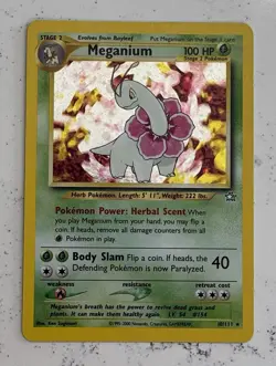 Meganium 10/111 LP/ MP  Neo Genesis Pokemon Card Holo Rare - Image 11