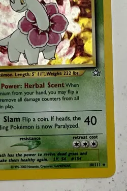Meganium 10/111 LP/ MP  Neo Genesis Pokemon Card Holo Rare - Image 15