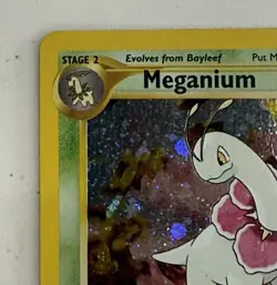 Meganium 10/111 LP/ MP  Neo Genesis Pokemon Card Holo Rare - Image 3