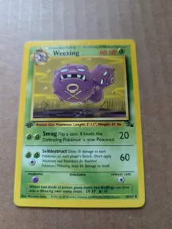 💥 Weezing 45/62 1st Edition Fossil 1999 Rare Non Holo Foil Pokemon Card 1999 - Image 3