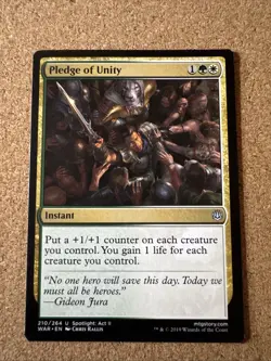 Pledge of Unity [War of the Spark] Magic MTG 210/264 - Image 1