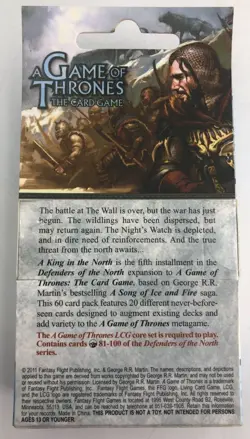 Game of Thrones King in the North Chapter Pack CCG Card Game Deck Set - Image 4