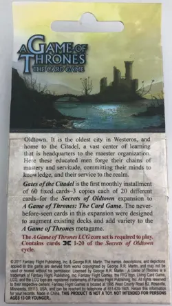 Game of Thrones Gates of the Citadel Chapter Pack CCG Card Game Deck Set - Image 4