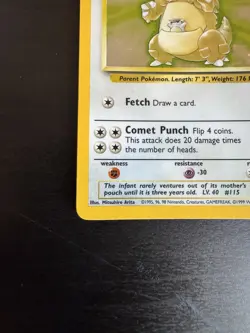 Kangaskhan 5/64 Holo Rare Jungle No Symbol Error Misprint Pokemon Card - Image 5