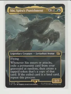 Sin, Spira's Punishment Borderless Rare MtG Card FIN 348 Final Fantasy - Image 1