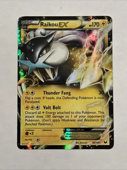 Pokémon TCG Raikou EX 38/108 Dark Explorers Ultra Rare Holo Card - Image 1