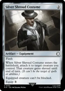 Silver Shroud Costume (PIP 142) Near Mint Foil - MTG single - Image 1