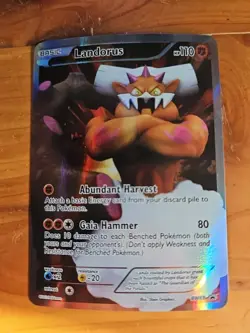 Landorus BW43 Pokemon TCG Black Star Black & White Promo Full Art Holo Card LP - Image 1