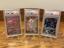 151 Pokemon Mew & Mewtwo SVP EN 51 52 Gold 205 UPC 3 Card Promo - PSA 10 - Image 1