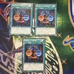Yugioh! Shield & Sword x3 Playset BP02-EN130 Mosaic Rare 1st Edition VLP/NM - Image 1