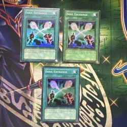 Yugioh! Soul Exchange x3 Playset SDY-041 Super Rare Unlimited LP/MP - Image 1
