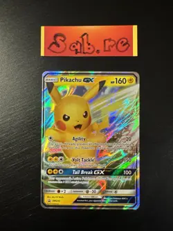 MINT/NM Condition Pikachu GX Black Star Promo SM232 Pokémon Card - Image 1