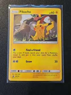 Pokemon Sun & Moon Black Star Promo Card Pikachu SM234 Holo Foil TCG - Image 1