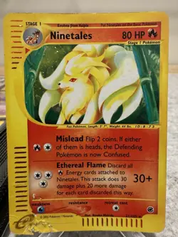 Pokemon Card TCG Ninetales 21/165 Holofoil Expedition 2002 Pokemon Card TCG DMG - Image 1