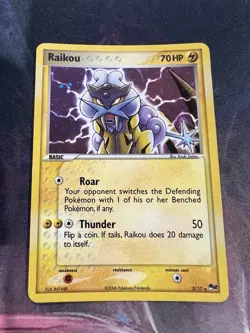 POKEMON PROMO CARD - POP SERIES 2 - RAIKOU 3/17 - RARE - (HOLO) NM - Image 1