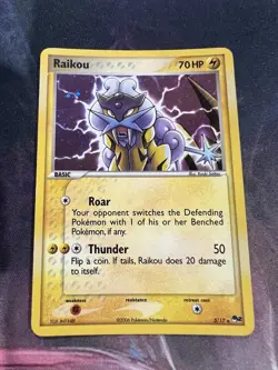 POKEMON PROMO CARD - POP SERIES 2 - RAIKOU 3/17 - RARE - (HOLO) NM - Image 3