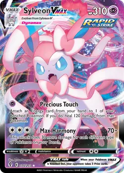 Sylveon VMAX 75/203 Rare Holo VMAX | Evolving Skies | Pokemon Card - Image 1