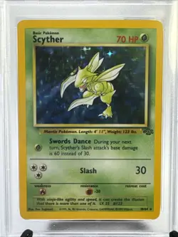1999 Pokémon TCG Jungle 10/64 SCYTHER-Holo Rare PSA 9 - Image 2