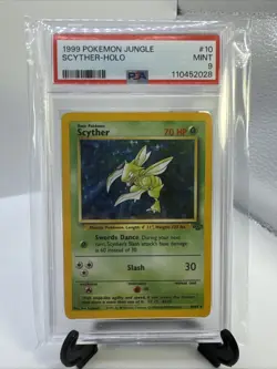 1999 Pokémon TCG Jungle 10/64 SCYTHER-Holo Rare PSA 9 - Image 4