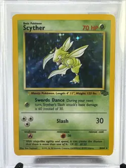 1999 Pokémon TCG Jungle 10/64 SCYTHER-Holo Rare PSA 9 - Image 5
