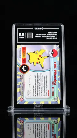 TAG 8.5 Pikachu #25 Chrome Topps TV Series 1 Holo Pokemon Card - Mint - Image 6