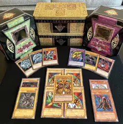 YuGiOh 50 YUGIOH CARDS W DARK MAGICIAN * BLUE-EYES WHITE DRAGON * RED-EY + Bonus - Image 1
