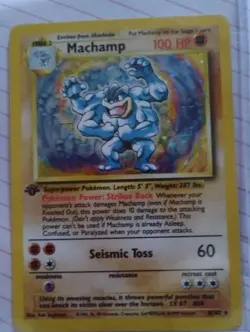 RARE 1995 Holographic  Machamp Pokemon Card 100HP Excellent Condition @Encased. - Image 6