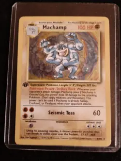 RARE 1995 Holographic  Machamp Pokemon Card 100HP Excellent Condition @Encased. - Image 7