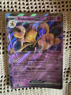 Pokemon  151 Promo Alakazam Jumbo Ex SVP 050 Brazilian Portuguese Card TCG - Image 1