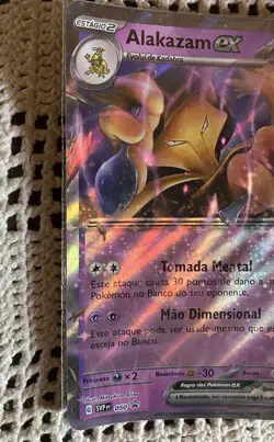 Pokemon  151 Promo Alakazam Jumbo Ex SVP 050 Brazilian Portuguese Card TCG - Image 3