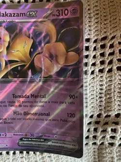 Pokemon  151 Promo Alakazam Jumbo Ex SVP 050 Brazilian Portuguese Card TCG - Image 9
