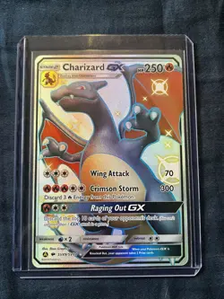 Pokémon TCG Charizard GX Hidden Fates Holo Full Art Ultra Rare Card SV49/SV94 - Image 3