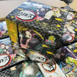 Demon Slayer Kimetsu No Yaiba Trading Card 32 Packs Booster Box Black Nezuko New - Image 1