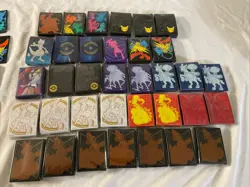 Pokemon Lot Of 35 Sealed ETB Card Sleeve Packs And 58 Card Dividers - Image 1